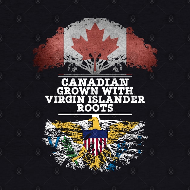 Canadian Grown With Virgin Islander Roots - Gift for Virgin Islander With Roots From Us Virgin Islands by Country Flags